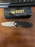 Kubey Belus Liner Lock Folding Knife Black G-10 Handle Stainless Steel Blade. Fixed Price $38.50.
