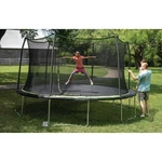 Jumpking 14FT Trampoline And Enclosure - Black/ Lime Green. Fixed Price $179.00.