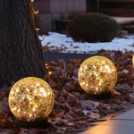 2 Pack Solar Globe Lights Outdoor Cracked Glass Ball For Lawn Patio Yard. Fixed Price $16.99.