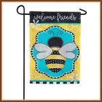 Evergreen Garden Flag * Buzzing Bee Welcome Embellished Burlap Applique' - New. Fixed Price $21.98.