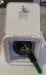White Phoenix Quick Connect Spray Away Self Storing 15' Hose Hatch SA-15-BTW. Fixed Price $39.95.