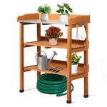 Outdoor Garden Potting Bench Table, Wooden Horticulture Planting Worstation. Fixed Price $48.62.