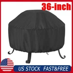 36-INCH Round Fire Pit 30" Outdoor Waterproof Uv Protector Cover, Black. Fixed Price $18.70.