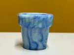 Braun & Corwin Akro Agate True Thumb Pot 1/4 Inches Blue Slag Glass. Fixed Price $48.00.