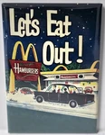 Let's Eat Out Magnet 2"X3" Refrigerator Locker Poster Fast Food Free Shipping #2. Fixed Price $8.95.