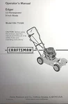 Sears Craftsman 9" Walk-behind 3.5 Edger Trimmer 536.772320 Owner & Parts Manual. Fixed Price $65.44.