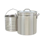 Bayou Classic 1124 24-QT Stainless Stockpot W/lid And Basket Includ... Fast Ship. Fixed Price $165.66.