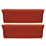 Southern Patio 36 Inch Medallion Hanging Garden Box Planter, Terracotta (2 Pack). Fixed Price $40.99.
