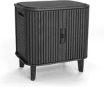 Keter Velo 30 Gallon Outdoor Storage Cabinet, Weather-resistant Resin Deck Box. Fixed Price $108.99.