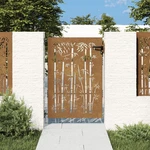 Garden Gate 33.5"X59.1" Corten Steel Bamboo Design. Fixed Price $265.91.