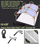 10 X 20 Ft. Heavy Duty 1-3/8'' Carport Canopy Kit White *no Pipe Poles Included. Fixed Price $145.99.