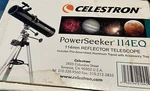 Celestron Powerseeker 114EQ Telescope. Fixed Price $145.00.