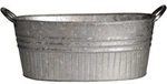 Robert Allen Llc MPT01646 Oval Tub Planter With Handles, Galvanized. Fixed Price $129.53.