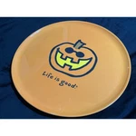 Life Is Good Large 18" Jack Lantern Pumpkin Lazy Susan. Fixed Price $29.99.