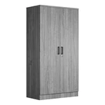 Better Home NW104-GRY Harmony Wood Two Door Armoire Wardrobe Cabinet, Gray. Fixed Price $105.71.