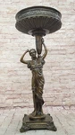Signed Milo Classical Style Bronze Woman Statue Pedestal Urn Planter Home Decor. Fixed Price $499.50.