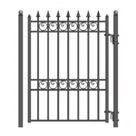 Aleko Oslo Style Ornamental Iron Wrought Garden Pedestrian Gate 5'X4' Black. Fixed Price $899.25.