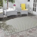 Washable Rug Outdoor Courtyard Collection 4' Square, Anthracite & Beige, Non-s. Fixed Price $56.95.