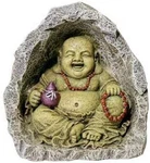 Blue Ribbon Ancient Buddha Statue Cave Exotic Environment Aquarium Ornament 6X4". Fixed Price $19.99.