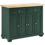 Crosley Furniture Madison Wood Top Kitchen Island Cart In Emerald. Fixed Price $460.14.