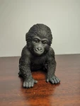 Baby Gorilla Figurine Resin Ape Statue Realistic Jungle Animal Shelf Decor. Fixed Price $34.99.