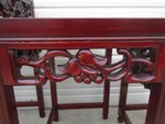 Asian 4 Nesting Tables Carved Chinoiserie Side Chippendale Oriental Plant Stands. Fixed Price $550.00.