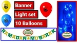 Ramadan Lights Deco Balloons (12 Pcs) Blue Islamic Gifts Eid. Fixed Price $13.98.