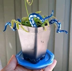 Handmade Octopus Tentacle Plant Stakes Set Of 3 Blue Garden Decor Clay. Fixed Price $22.00.