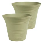 Hc Companies 14" Sedona Round Self-watering Planter Pots, Lightweight, Uv Resist. Fixed Price $91.81.