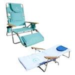 Ostrich The Deluxe 3N1 Lightweight Outdoor Beach Lounge Chair W/ Footrest, Aqua. Fixed Price $177.98.