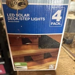 Hampton Bay Led Deck/step Lights*solar*bronze FINISH*4 Pack*free Shipping. Fixed Price $15.00.