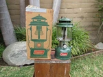 Vintage Coleman 220F 195 Double Mantle Floodlight Lantern Original Box May 1971. Fixed Price $74.99.