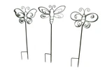 Zeckos Corrugated Metal Ribbon Butterfly Garden Stakes Set Of 3. Fixed Price $54.01.
