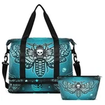 Travel Duffel Tote Bag Butterfly Skull Boho Sports With Wet Pocket.... Fixed Price $64.69.