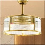 Pure Copper Crystal Glass Modern Ceiling Fan With Led Light And Remote Control. Fixed Price $109.95.