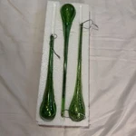 Beautiful Signature Homestyles Green Set Of Hanging Hand Blown Ornaments Box. Fixed Price $18.24.