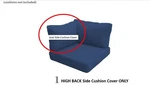 Classics 6" High Back Side Cover In Navy Color For Patio Chairs/seats. Fixed Price $16.99.