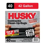 Husky Heavy Duty Contractor Black Bags, 42 Gallon, 40 Mil (20% Pcr). Fixed Price $22.99.