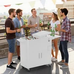 80QT Patio Rolling Cooler Picnic Storage Chest Party Cart With Wheels. Fixed Price $172.99.