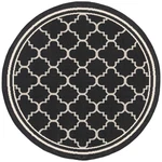 Safavieh Courtyard Collection 67 Round Black/beige CY6918 Trellis Indoor/. Fixed Price $163.08.
