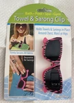 Boca Clips Towel Sarong Pink Black Stripe Flip Flop Better Things New. Fixed Price $15.53.