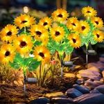 Solar Lights Outdoor Garden Decor, Upgraded 3 Pack With 18 Sunflowers, Auto On/o. Fixed Price $47.99.
