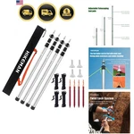 Camping Tent Poles Adjustable Aluminum Telescoping Tarp For Canopy Sun .... Fixed Price $121.13.