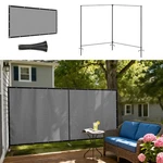 6FT Outdoor Fence Kit & Iron Poles Privacy Dog Yard Pool Safety Gray. Fixed Price $854.39.