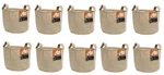 Hydrofarm Dirt Pot Reusable Planter, 7-GALLON Tan With Handles, HGDBT7H Ten Pack. Fixed Price $95.97.