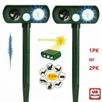 1/2PK Animal Repeller Ultrasonic Solar Power Outdoor Pest Cat Mice Sensor Pir Us. Fixed Price $29.68.