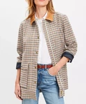 Loft Barn Jacket Plaid Check Chore Coat Corduroy Collar Patch Pockets Sz M $180. Fixed Price $59.00.