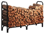 Panacea Products # 15204 8' Ft Black Tube Steel Firewood Log Holder Rack. Fixed Price $84.89.
