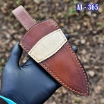 Fix Blade Knife Leather Dagger Double Edge Goat & Cow Holster Edc. Fixed Price $13.59.