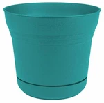 Bloem Saturn Round Planter With Saucer Tray, Bermuda Teal, 14IN. Fixed Price $34.75.